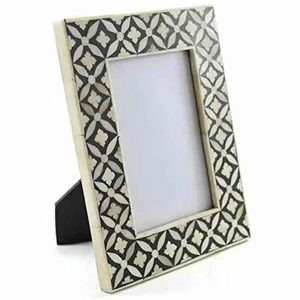 Marco de Fotos Rectangular Vertical Moderno Hecho a Mano con Incrustaciones de Hueso, Tamaño Personalizable, Decoración de Mesa - Product Image 2