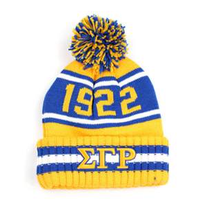 Gorro de Punto Unisex Sigma Gamma Rho con Bordado 3D, Patrón de Personajes, 100% Acrílico, Tejido Común, Estilo Casual para Viajes al Aire Libre - Product Image 1