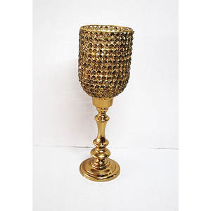 Elegante centro de mesa de oro votivo de cristal decoración de bodas fiestas eventos y restaurantes Caffey hoteles Mesa diseño más nuevo - Product Image 4
