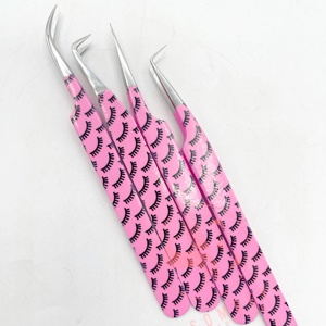 Pinzas de pestañas profesionales de etiqueta privada personalizables, Impresión de amarre de volumen, agarre de acero inoxidable fuerte, precisión de alta calidad - Product Image 6