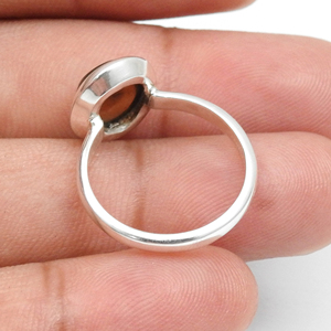 Fabriqué à la main Design bohème 925 argent Sterling naturel noir opale pierres précieuses anneaux fin 925 bijoux de déclaration en argent à faible coût - Product Image 4