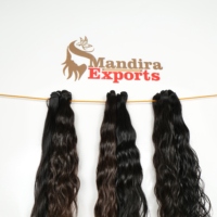 Extensions de cheveux humains Remy vierges jeunes, style bob ondulé, couleur noire naturelle, non traités, en gros, Tamil