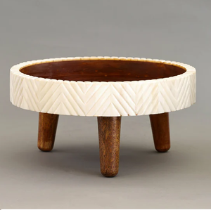 แท่นวางเค้กแฮนด์เมดแบบอินเดียและแบบฝังมุกดีไซน์ดอกไม้สำหรับวางเค้กวันเกิดสำหรับเครื่องมือทำเค้กช็อกโกแลตทำด้วยมือ - Product Image 2