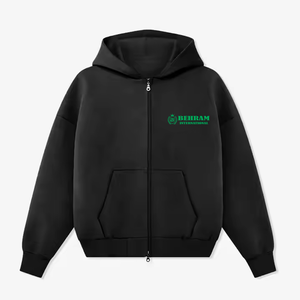 เสื้อฮู้ดซิปแบบสวม Unisex ผ้าฝ้าย 100% หนา 500gsm ทรงปกติ สั่งทำได้ ออกแบบลายปักเก็บความร้อน สไตล์ลำลอง ขายส่งปี 2026 - Product Image 6