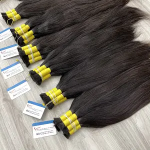 Топ высокого качества! Необработанные вьетнамские человеческие волосы для наращивания объемные кутикулы, вырезанные из одного донора 100% пучка человеческих волос