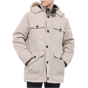 Low MOQ a prueba de viento Loose Fit Longline Hooded Parka Jacket Hombres Unisex Elegante Streetwear Forrado Puffer Parka Chaquetas de invierno - Product Image 6