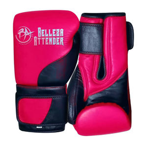 Guantes de Boxeo de Cuero Vacuno de Alta Calidad con Logotipo Personalizado OEM, Transpirables, Ligeros, con Cierre de Velcro, Profesionales para Artes Marciales - Product Image 2