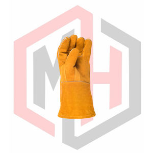 Gants de sécurité en cuir pour soudage à l'arc, résistants à la chaleur, anti-chaleur, design personnalisé, haute qualité, vente en gros - Product Image 2