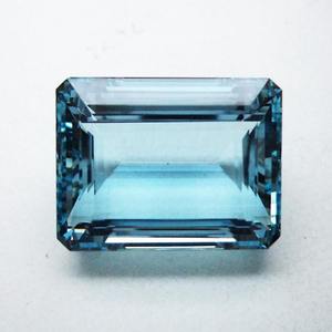 100% naturel qualité d'exportation précieuse bleu aigue-marine pierre précieuse forme octogonale coupe à facettes véritable taille calibrée pierre précieuse OEM - Product Image 1