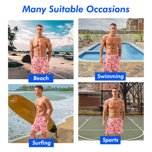 Nuevo diseño de pantalones cortos con estampado floral Slim Fit de secado rápido con cordón en la cintura ropa de playa para Hombre Bañadores personalizados DDP envío - Product Image 4