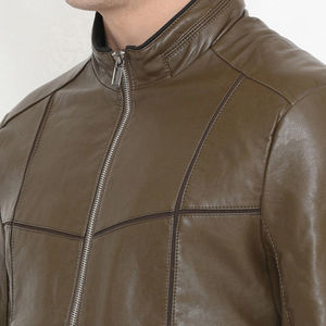 Chaqueta de cuero de la mejor calidad con precio al por mayor, chaqueta de cuero personalizada con bordado, chaqueta de invierno de diseñador OEM informal al por mayor - Product Image 5