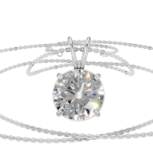 Collar con Colgante de Cadena de Eslabones de Oro Sólido de 14K con Moissanita Popular, Certificado por IGI, para Mujeres y Hombres, Regalo y Fiesta, OEM ODM - Product Image 1