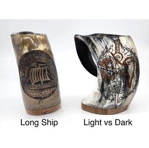 Mug en corne de buffle naturelle de qualité supérieure, artisanal, en agate, pour boire du vin ou de la bière - Product Image 6