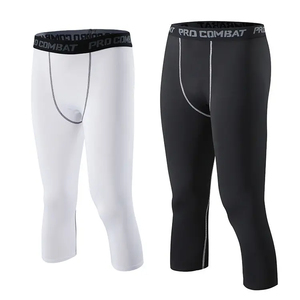 3/4 Men Sports <b>Tights</b> Basketball Fitness Running Training Leggings Base Quick Drying Compression Pants 2024 - Product Image 1