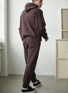 OEM <b>Men</b> Outdoor <b>Loose</b> Fit Joggers Custom Logo Streetwear stacked sweatpants Solid Color Fleece Winter <b>Trouser</b> - Product Image 2