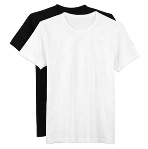 Venta de fábrica, camiseta informal de patrón sólido teñido liso para hombre, 100% de algodón, 240 gramos, Jersey para adultos, tejido de algodón en blanco barato - Product Image 1