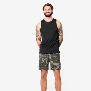 Men's Summer Casual <b>Cargo</b> Shorts 100% Cotton Custom <b>Camouflage</b> Solid Pattern Multi-Pocket Corduroy Shorts for Leisure Loose Fit - Product Image 6