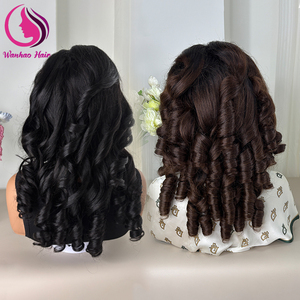 Perruque sans colle complète <span class=keywords><strong>avec</strong></span> dentelle transparente 13*4, cheveux humains vierges vietnamiens bruts, <span class=keywords><strong>boucles</strong></span> rebondies doublement étirées pour femmes - Product Image 5