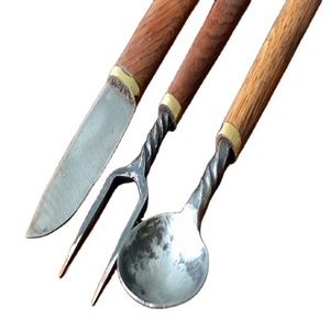Ensemble de table forgé Couverts Viking Couverts médiévaux Couverts rustiques Ensemble de cuisine cuillère couteau fourchette - Product Image 1