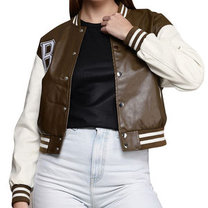 Chaqueta Universitaria de Alta Calidad con Logotipo Personalizado, Chaqueta Cortavientos para Mujer con Servicio OEM - Product Image 3