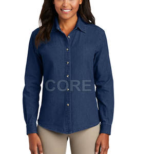 Las mejores camisas vaqueras para mujer de tendencia, servicio Oem, último estilo, camisas vaqueras para mujer de la mejor calidad - Product Image 3