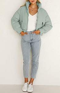 Chaqueta acolchada de invierno de gran tamaño de alta calidad para mujer, abrigo de burbujas acolchado con cremallera, Reversible cuello con capucha, lona ligera de talla grande - Product Image 3