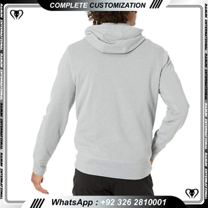 Logo Zipper Hoodie Men Streetwear High Quality Blank Heavyweight Cotton Oversized Hoodie Men - Product Image 2