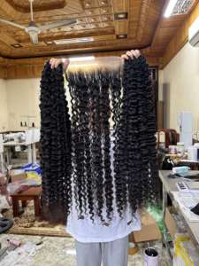 Cabello rizado birmano vietnamita crudo vendedores de cabello natural virgen sin procesar vendedor de cabello vietnamita - Product Image 3