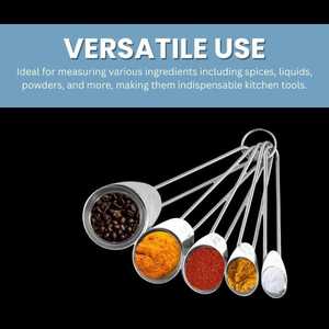 Utensilios de cocina de envío a granel para cocinar y hornear Juego de cuchara medidora de acero inoxidable de 5 piezas para ingredientes secos o líquidos - Product Image 6