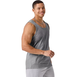 Lightweight Breathable Plus Size Men's Casual Tank <b>Tops</b> 100% Cotton for Jogging Wear - Product Image 2