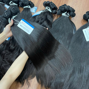 Produit le plus vendu : extensions de cheveux humains bruts, cheveux non traités, textures lisses, prêts à être expédiés, couleur noir naturel. - Product Image 4