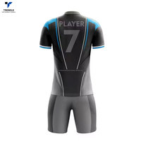 Uniforme de football pour hommes adultes de qualité supérieure, design personnalisé, manches courtes, 100% polyester, léger, respirant, vêtements d'entraînement et de sport