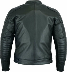 Promotion Veste en cuir ajustée pour hommes Noir Haute qualité Hiver OEM Service Front Logo Casual - Product Image 4