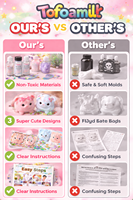 Nouveau kit de fabrication de jouets créatifs pour enfants, sûr et adapté aux débutants, 2 pièces, kit de fabrication de slime cristallin mignon à faire soi-même