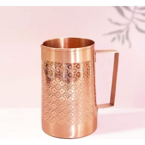 Handmade Design <b>Copper</b> <b>Jug</b> Pitcher With Brass Handle Custom Size Shiny Finished For Home Hotel Restaurants Table Decoration Deco - Product Image 1
