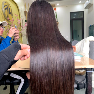 Perruques Remy vietnamiennes droites et faisceaux perruque avant naturelle et extensions de cheveux humains - Product Image 1