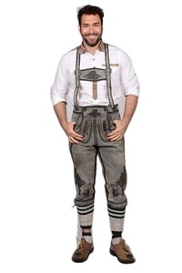 ท่ออากาศบาวาเรีย lederhosen เยอรมันกำหนดแบบดั้งเดิม Oktoberfest คุกเข่าสั้นสั่งทำสำหรับฤดูกาลใหม่ - Product Image 2