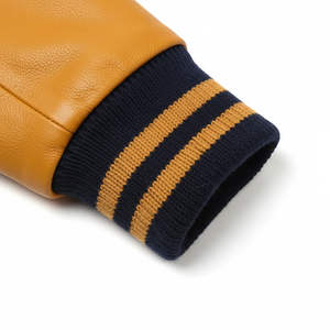 Chaqueta universitaria de alta calidad para hombres y mujeres, Mangas de cuero de chenilla bordadas, chaqueta universitaria de béisbol personalizada con letras - Product Image 6