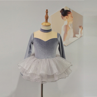 Robe tutu de ballet rouge en velours pour enfants et filles de bonne qualité