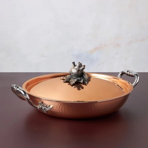 New the QUALITY <b>COLLECTION</b> Copper Pot Modern Round Copper Kitchen Serving Pot Set with Double Handle Eco-Friendly Material - Product Image 3