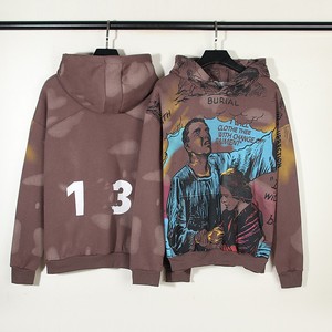 Conjunto de Sudadera con capucha unisex con lavado ácido personalizado 100% algodón ropa de entrenamiento y jogging trajes de chándal de talla grande de alta calidad con logotipo - Product Image 4