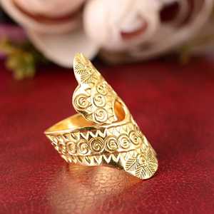 New Product Boho Pattern Band Tribal Brass <b>Ring</b> for Women 18K Gold Plated Ethnic <b>Statement</b> Wide <b>Rings</b> for Wholesale OEM ODM - Product Image 6
