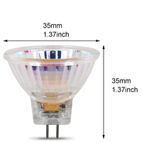 Ampoule LED MR11 AC/DC 12V 2W COB, projecteur à angle de faisceau de 45 degrés, en aluminium et verre, base GU4, éclairage d'accentuation pour hôtel et aménagement paysager, CE/RoHS