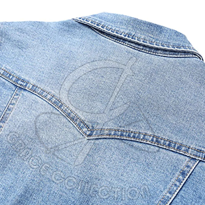 Meilleure vente sur mesure Sialkot tissé tricoté Denim veste nouveau Style col tournant patchs brodés décoration respirant - Product Image 3