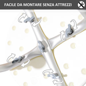 HOMCOM-Taburete antideslizante de ducha de Altura ajustable de 8 posiciones para ancianos discapacitados Silla de baño pies antideslizantes hechos duraderos - Product Image 5