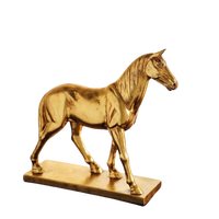 Nouvelle Sculpture Figurine d'Animal Abstrait Moderne Faite à la Main en Métal Plaqué Or pour Table, Décoration de Maison, Mariage, Pâques, Luxe