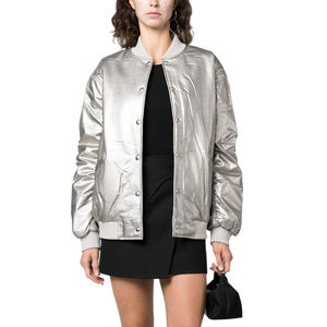 Veste universitaire en satin pour femme, haute qualité, vente en gros d'usine, logo personnalisé, style streetwear, techniques d'impression - Product Image 1