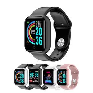 Smartwatch esportivo esportivo Y68 à prova d'água, pulseira inteligente para rastreador de fitness, pressão arterial, frequência cardíaca e frequência cardíaca, relógio inteligente D20 para homens e mulheres