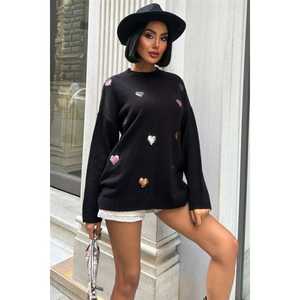 Pull en tricot à motif cœur style décontracté Molly - 1339 - Product Image 5