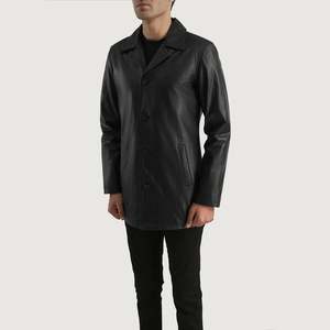 Abrigo Urbano Estilo Gabardina, Corte Entallado, con Capucha de Cuero Negro, Estilo Vintage Informal, Relleno de Lana, Estampado, Largo, para Otoño e Invierno - Product Image 4